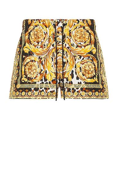 versace stampa barocco animalier|VERSACE Stampa Barocco Animalier Swimshort in Nero & Oro.